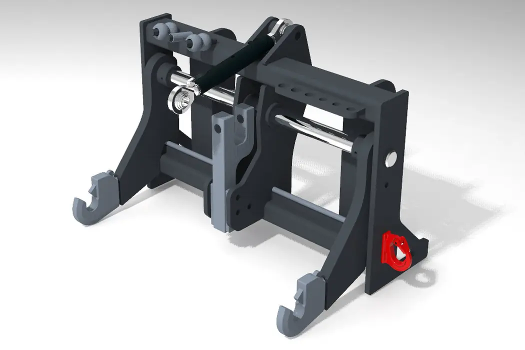 CAD render of the PUMA machinery mover forklift attachment